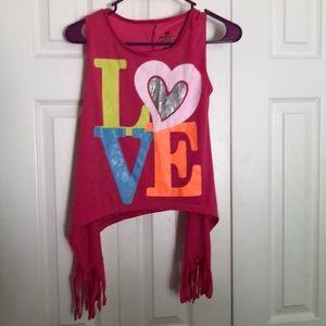 A pink love shirt